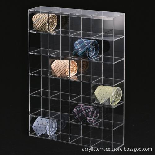 Acrylic tie display stand